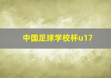 中国足球学校杯u17