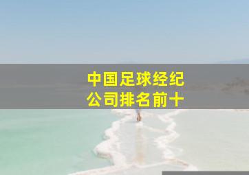 中国足球经纪公司排名前十