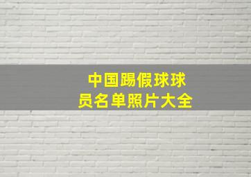 中国踢假球球员名单照片大全