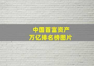 中国首富资产万亿排名榜图片