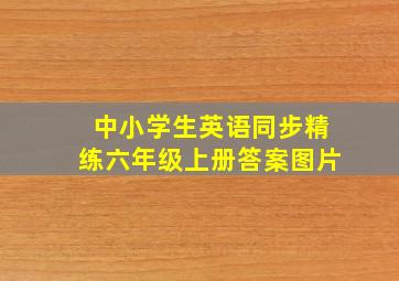 中小学生英语同步精练六年级上册答案图片