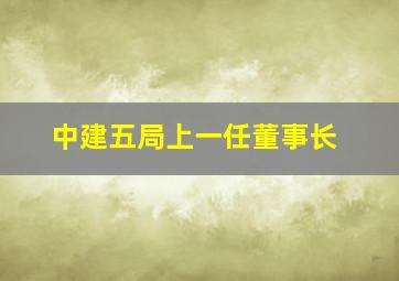 中建五局上一任董事长