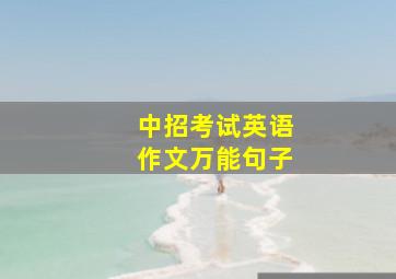 中招考试英语作文万能句子