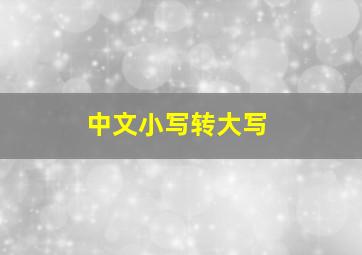 中文小写转大写