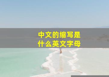 中文的缩写是什么英文字母