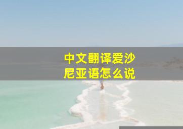 中文翻译爱沙尼亚语怎么说