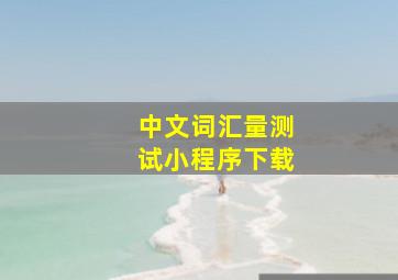 中文词汇量测试小程序下载