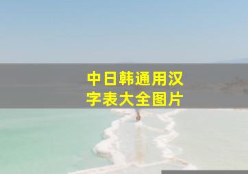 中日韩通用汉字表大全图片