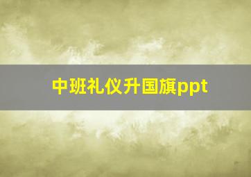 中班礼仪升国旗ppt