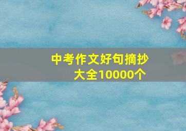 中考作文好句摘抄大全10000个