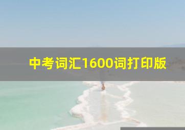 中考词汇1600词打印版