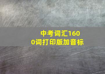 中考词汇1600词打印版加音标