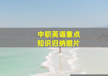 中职英语重点知识归纳图片