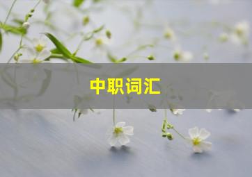 中职词汇