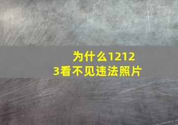 为什么12123看不见违法照片