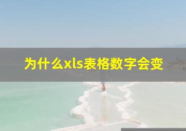 为什么xls表格数字会变