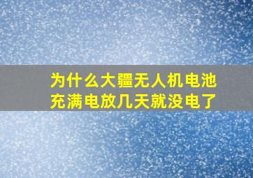 为什么大疆无人机电池充满电放几天就没电了