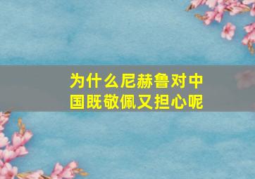 为什么尼赫鲁对中国既敬佩又担心呢