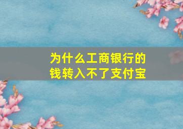 为什么工商银行的钱转入不了支付宝