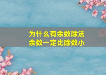 为什么有余数除法余数一定比除数小