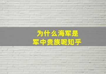 为什么海军是军中贵族呢知乎