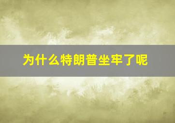 为什么特朗普坐牢了呢