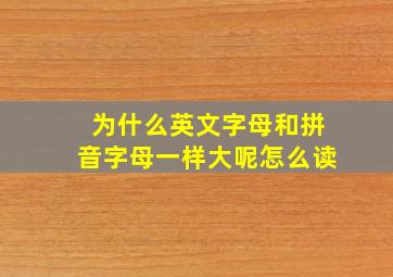 为什么英文字母和拼音字母一样大呢怎么读