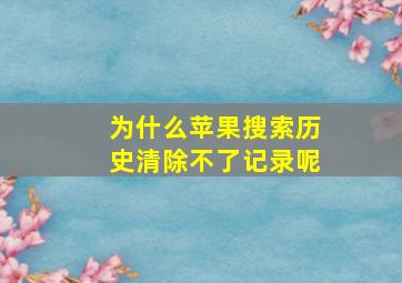 为什么苹果搜索历史清除不了记录呢