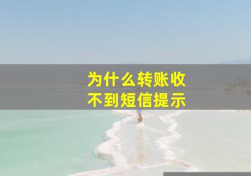 为什么转账收不到短信提示