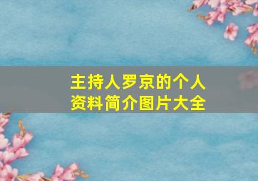 主持人罗京的个人资料简介图片大全