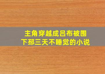 主角穿越成吕布被围下邳三天不睡觉的小说