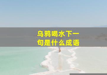 乌鸦喝水下一句是什么成语