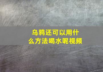 乌鸦还可以用什么方法喝水呢视频