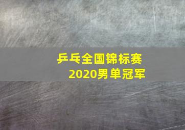 乒乓全国锦标赛2020男单冠军