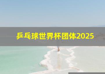 乒乓球世界杯团体2025