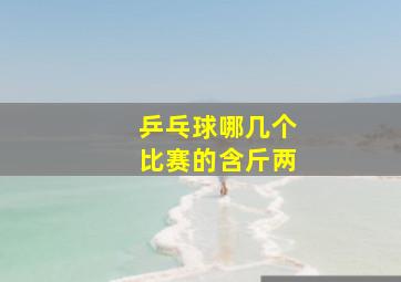 乒乓球哪几个比赛的含斤两