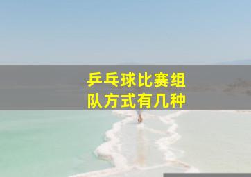 乒乓球比赛组队方式有几种