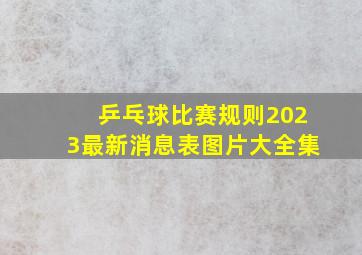 乒乓球比赛规则2023最新消息表图片大全集