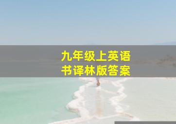 九年级上英语书译林版答案