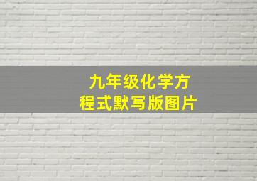 九年级化学方程式默写版图片