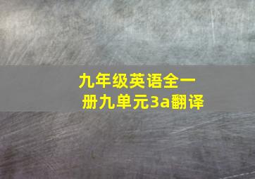 九年级英语全一册九单元3a翻译