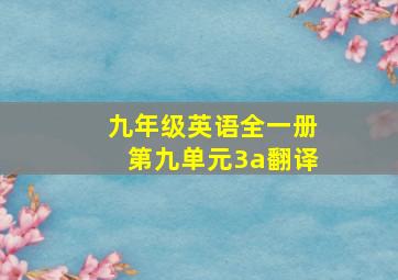 九年级英语全一册第九单元3a翻译