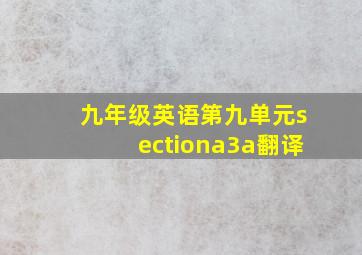 九年级英语第九单元sectiona3a翻译