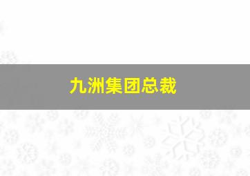 九洲集团总裁