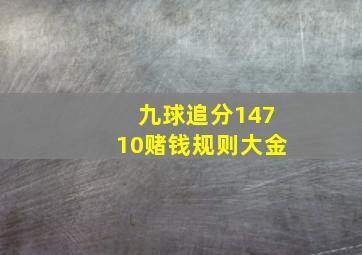 九球追分14710赌钱规则大金