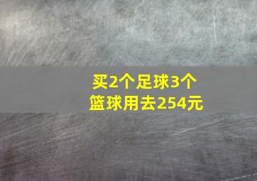 买2个足球3个篮球用去254元