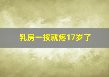 乳房一按就疼17岁了