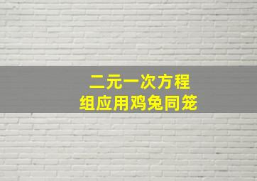 二元一次方程组应用鸡兔同笼