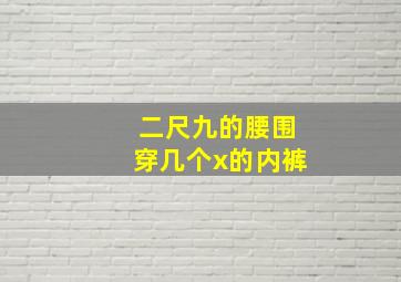 二尺九的腰围穿几个x的内裤