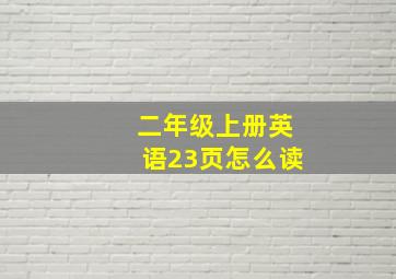 二年级上册英语23页怎么读